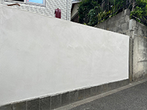 ブロック塀を塗り壁仕上げにし意匠性を上げた施工事例