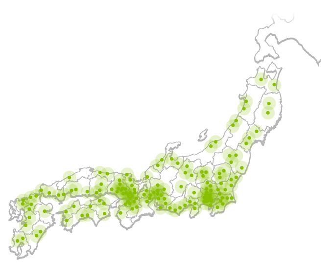 お探しのエリアを クリックしてください。