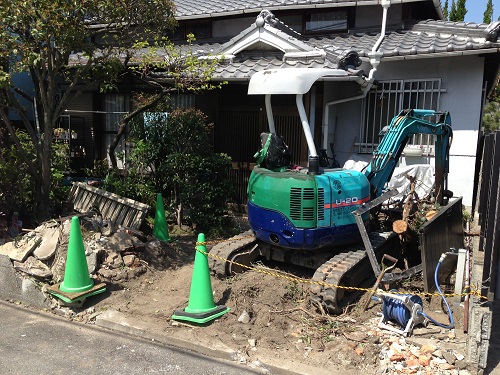 施工途中