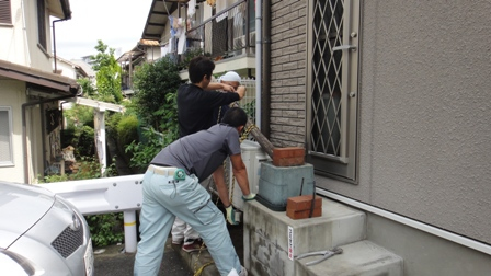 エアコン室外機の移動