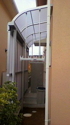テラス屋根施工後。 テラス屋根施工後。