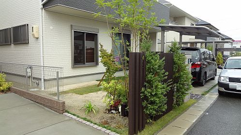 目隠し工事施工前。 目隠し工事施工前。