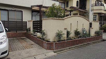 外構工事施工後外観。