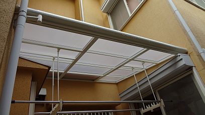 テラス屋根施工後。 テラス屋根施工後。