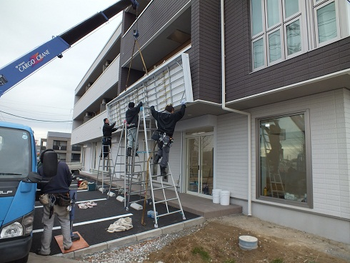 千葉店看板工事:施工中