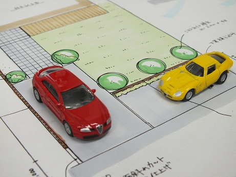 外構の平面図に納車5