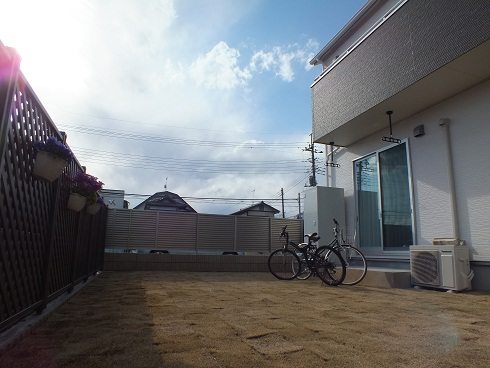 佐倉市の外構工事:裏庭
