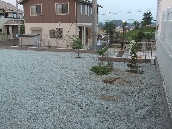 花壇造作工事　神戸市　施工前