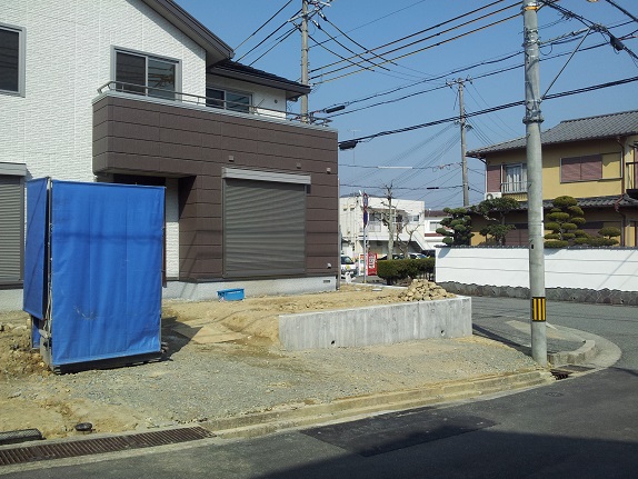 新築外構工事　施工前　神戸市