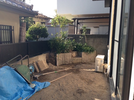 花壇の撤去 花壇の撤去