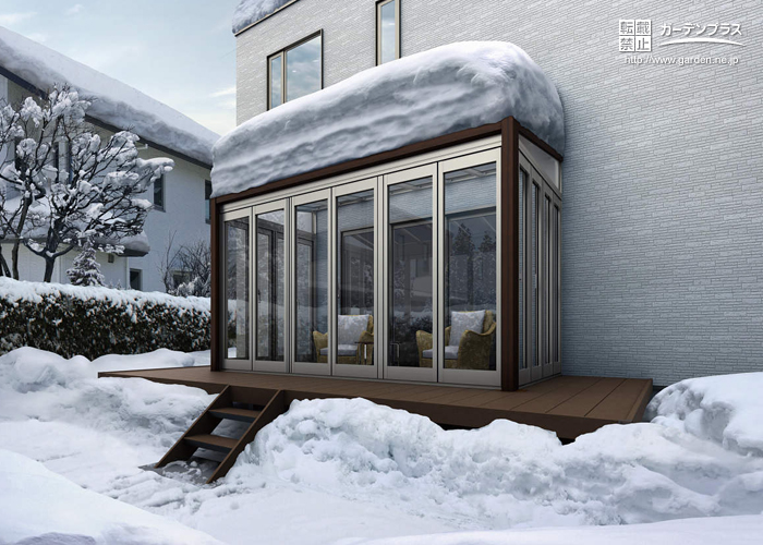 雪でも頼れるエクステリア かんたん庭レシピ