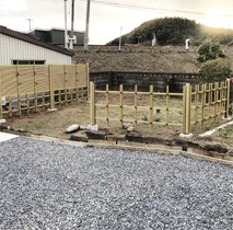 竹垣フェンスを設置して高級感のあるお庭のリフォーム