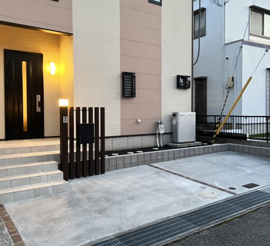 【神戸店】駐車スペースと主庭をすっきりと！シンプルデザインのリフォーム工事