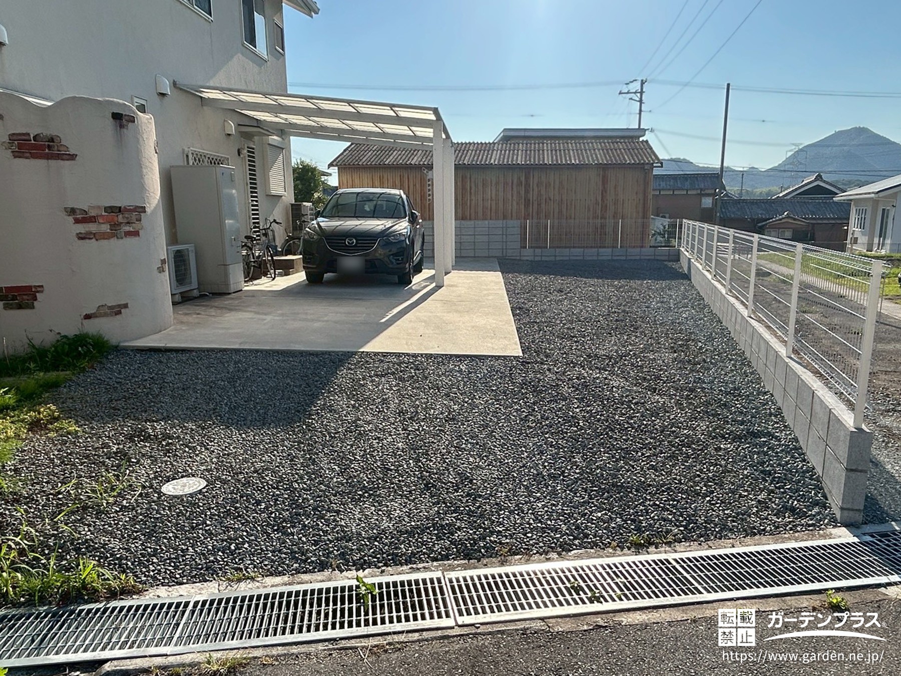 砂利敷きで雑草対策