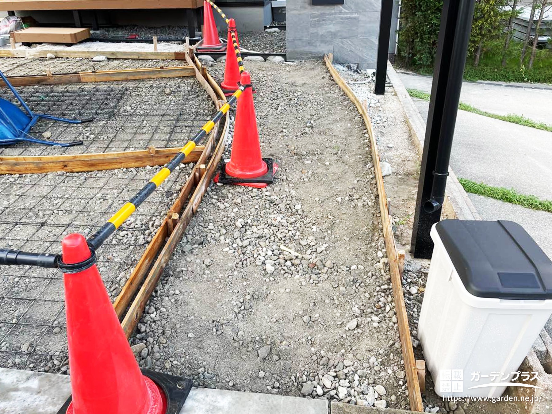 洗い出し仕上げの施工方法① 型枠