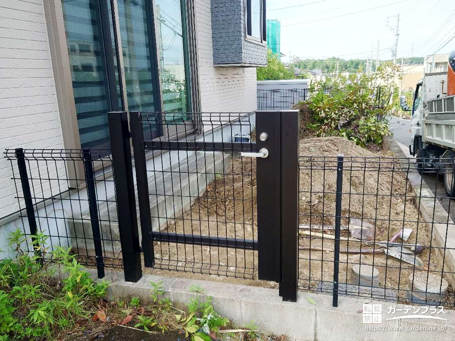 生垣撤去時お庭の様子