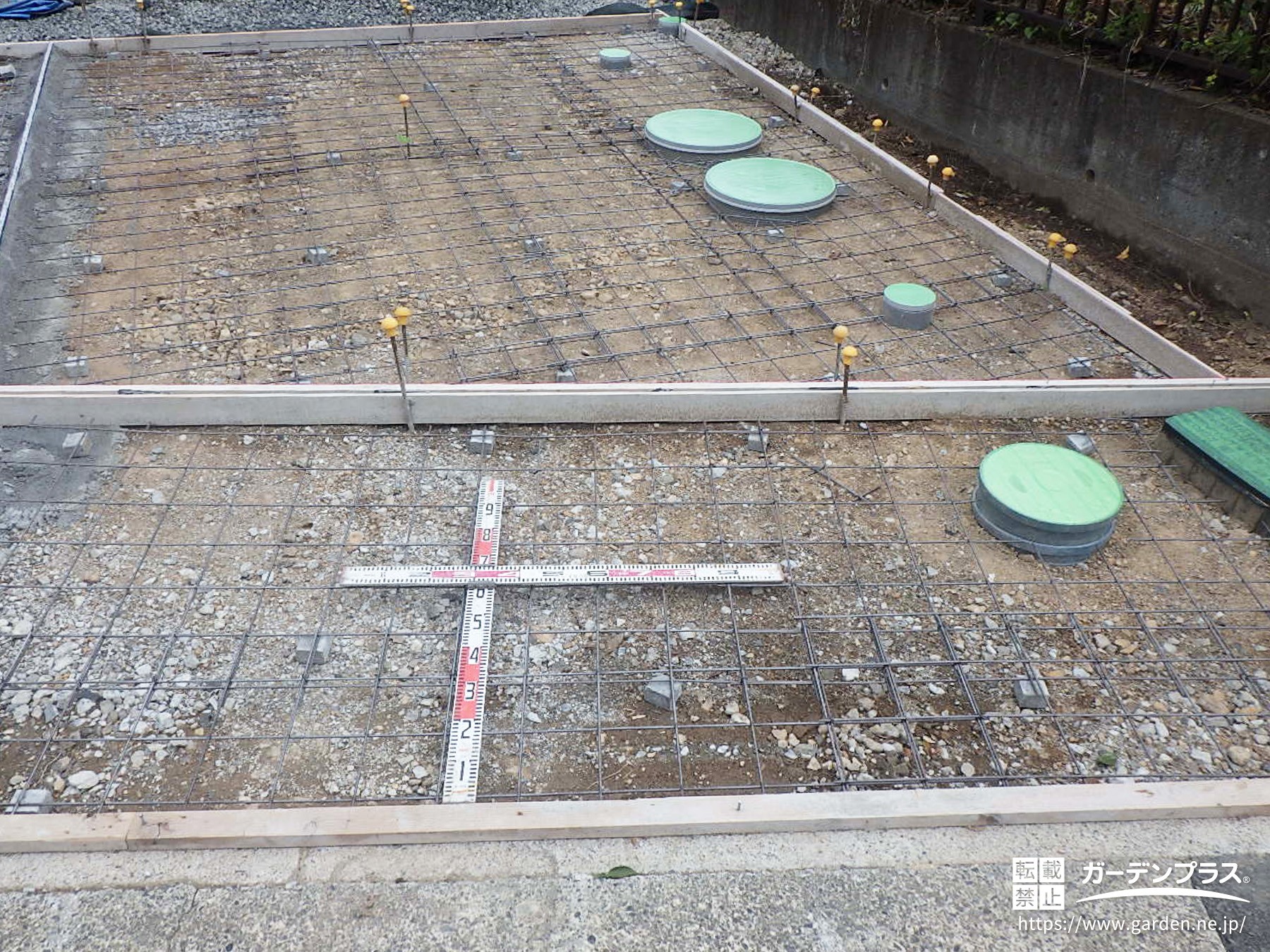 ワイヤーメッシュ施工