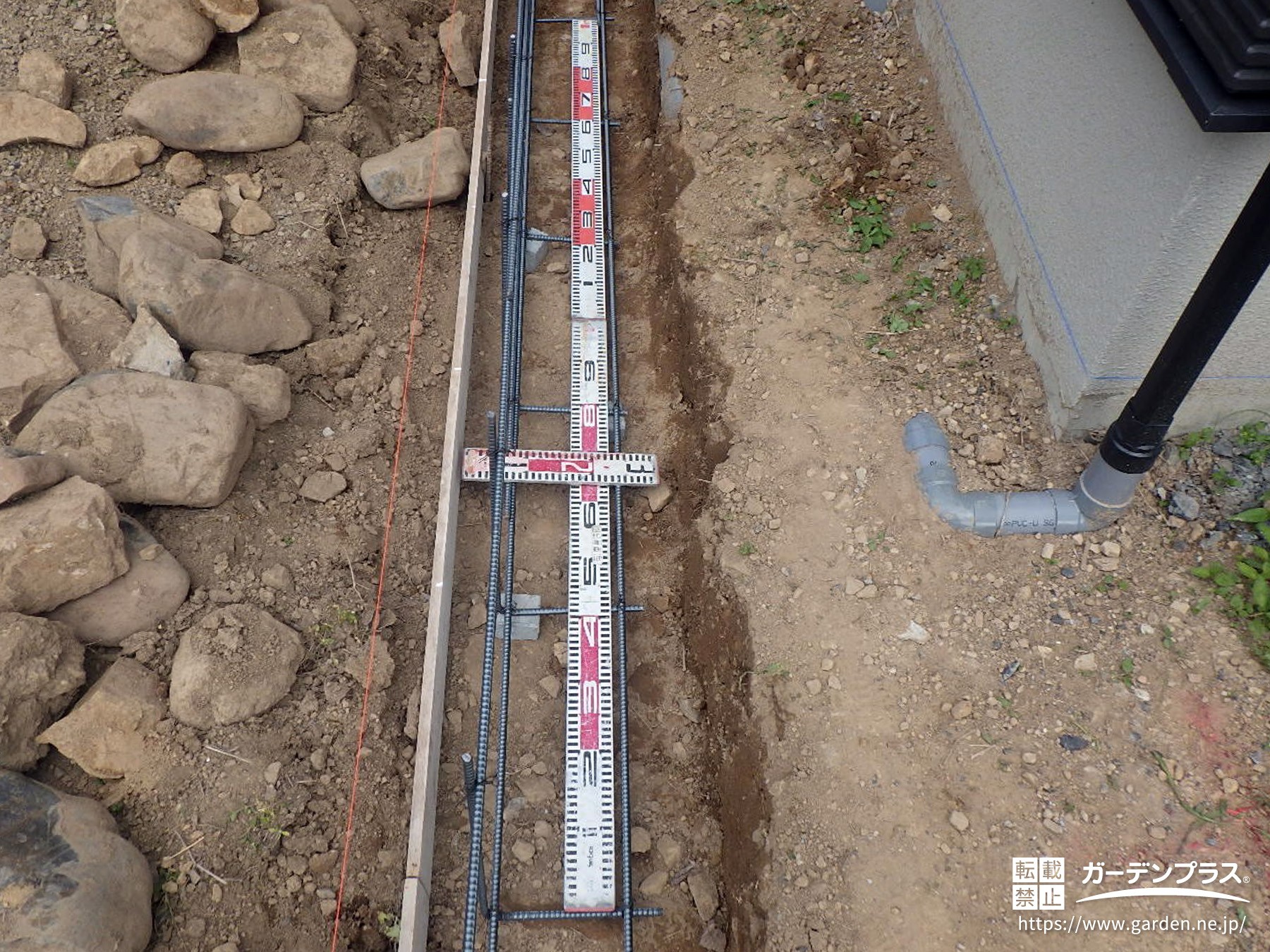 掘削+鉄筋組み・寸法確認