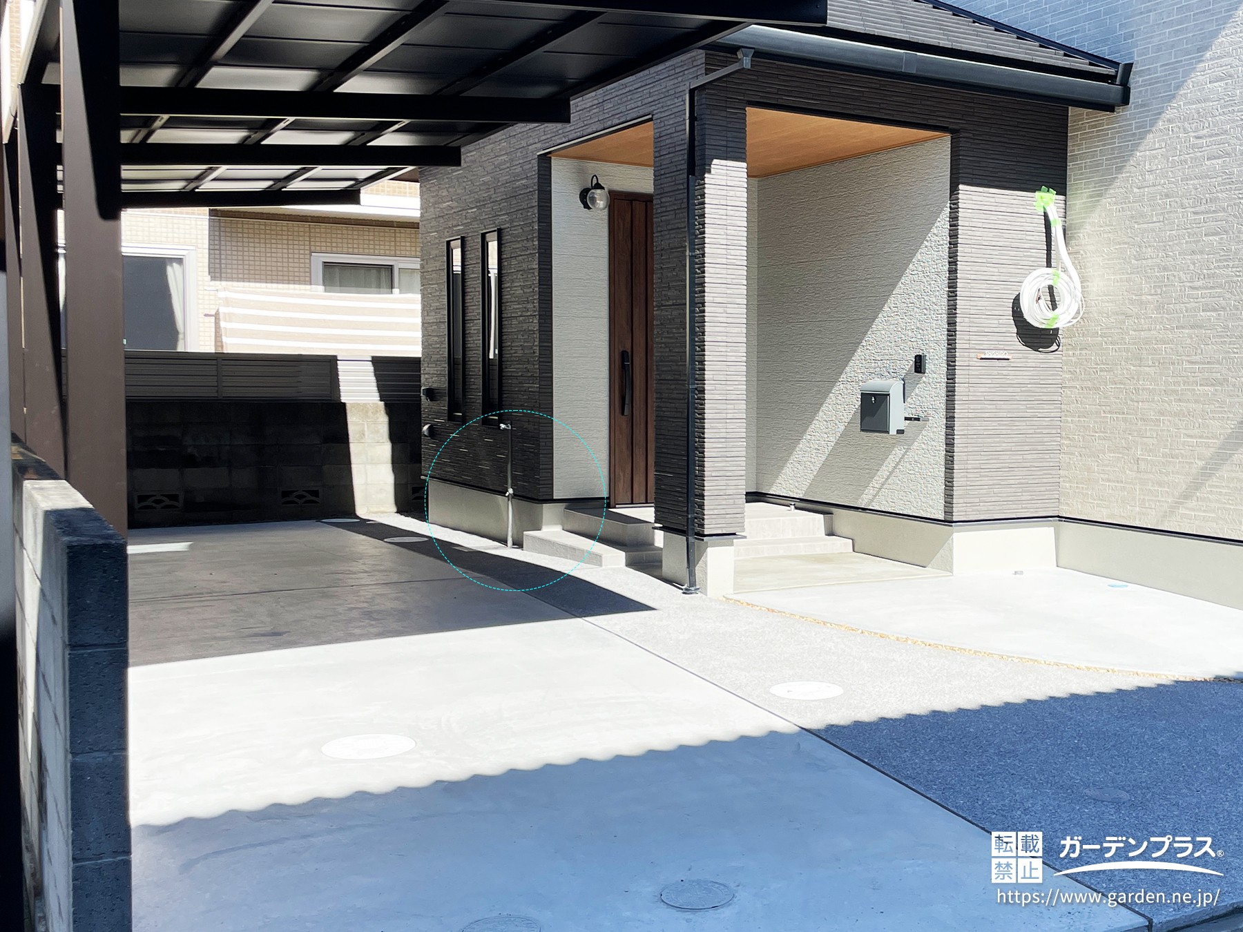 フラットですっきりと設置できた埋め込みガーデンパン