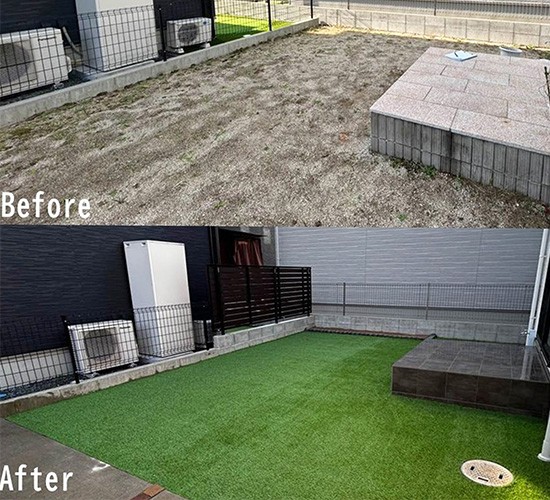 1週間で暮らしの質が変わります！裏庭をリフォームして雑草の発生を防ぎました