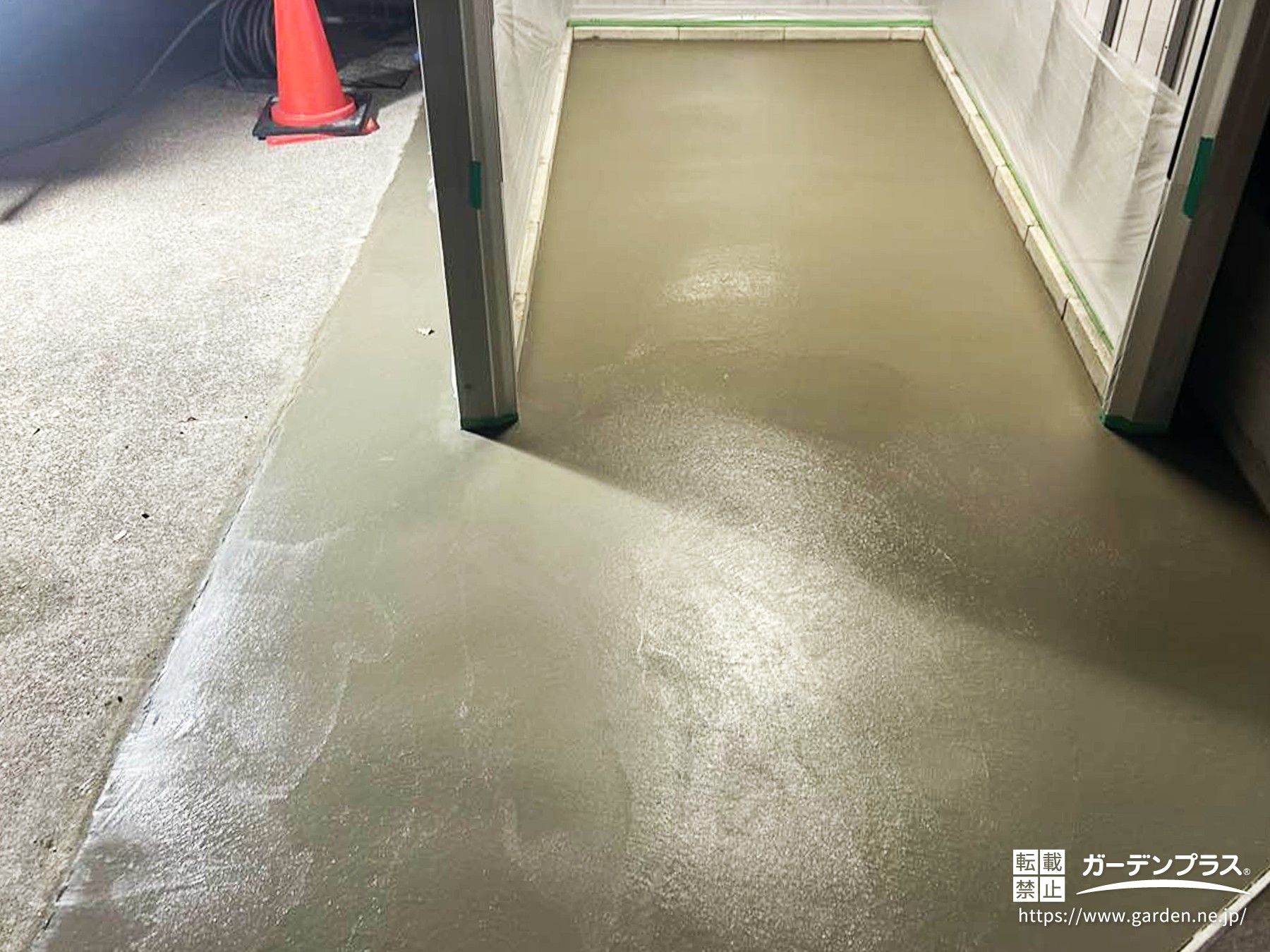 ガレージので出入りをスムーズにする土間コンクリート舗装