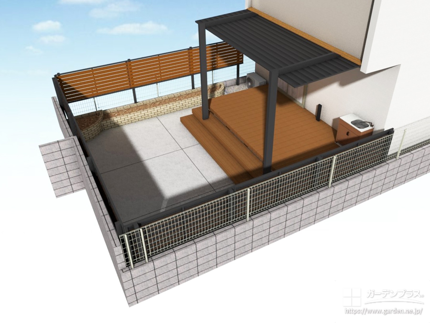 お客様にご提案したお庭のパース図