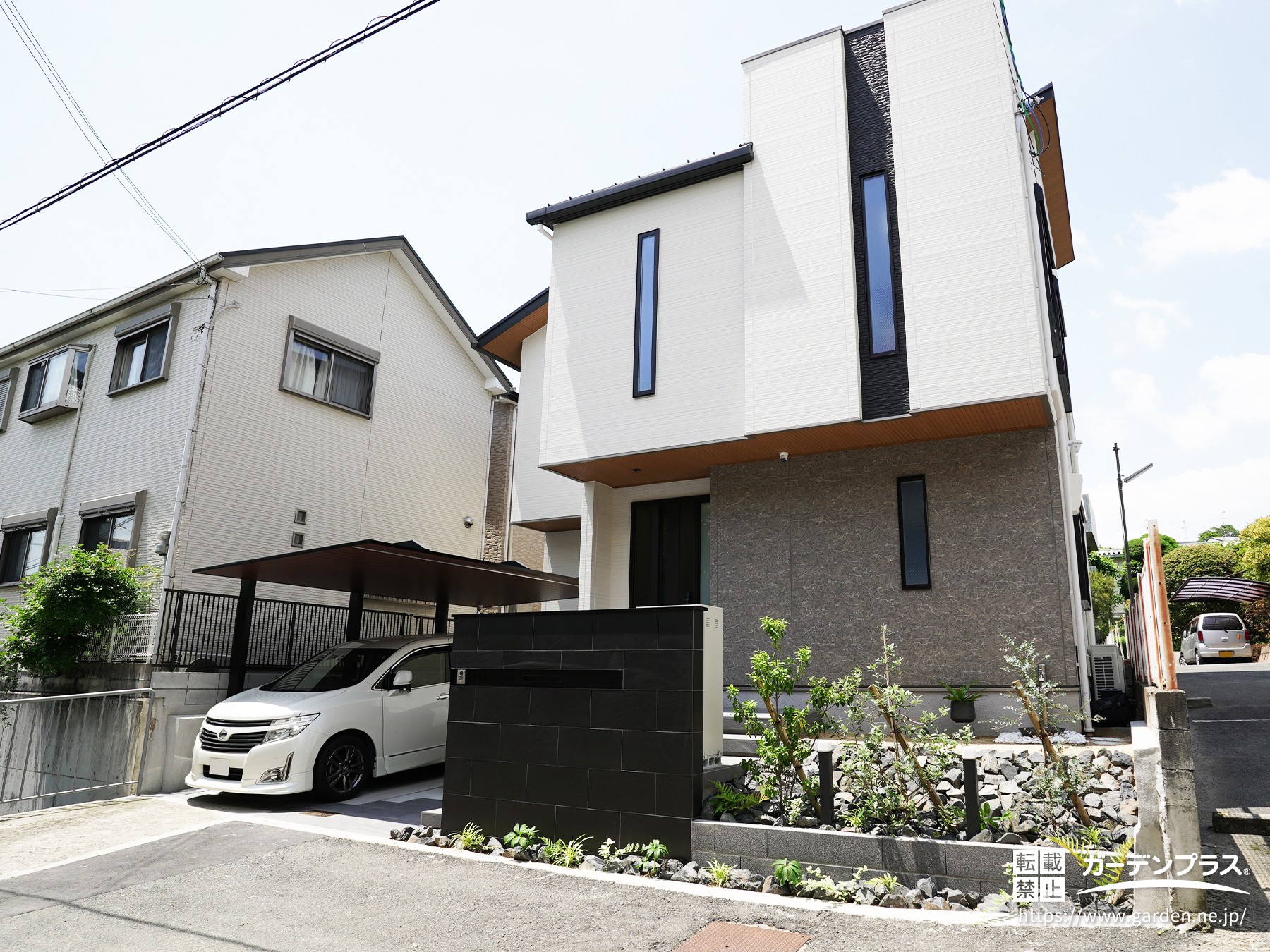 最近流行りのシンプルモダンスタイルの外構デザイン
