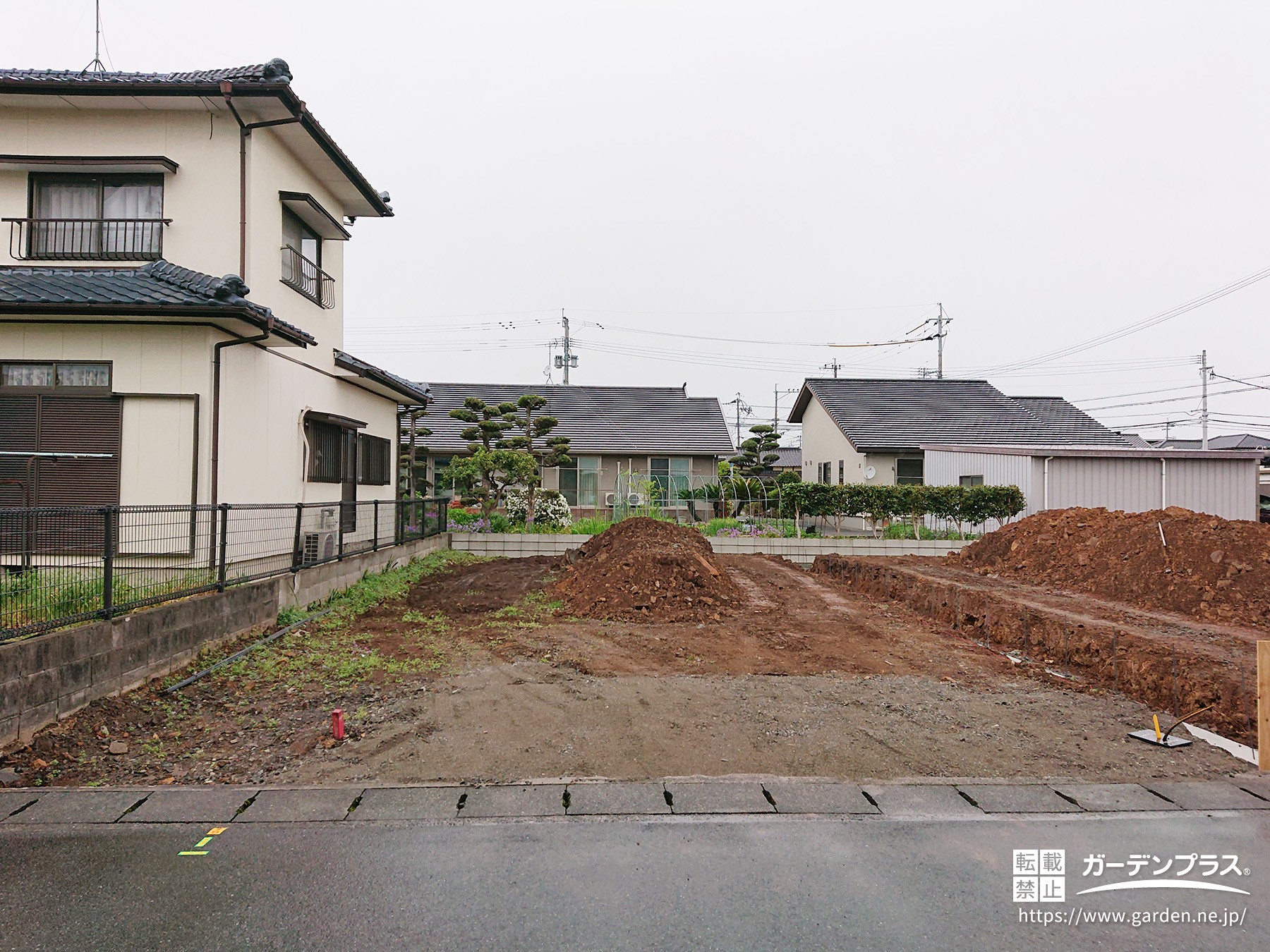 幅約7mの道路に面した敷地