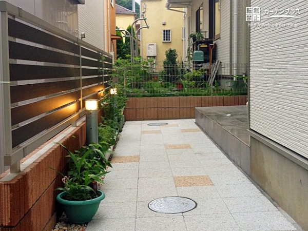 プライバシー保護と実用性を兼ねそろえたお庭