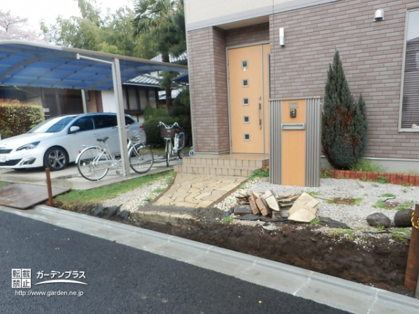 施工前の土の門まわり