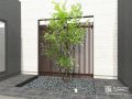 こぼれる光や植栽の陰影を楽しむ坪庭