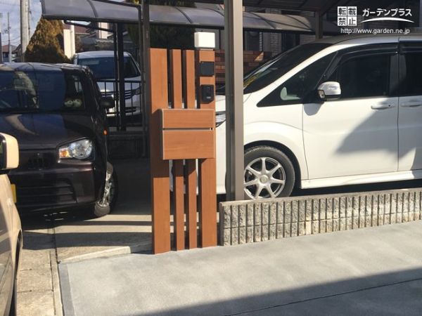 すっきりとした印象で玄関周りをおしゃれに引き立てる表札を施工しました。