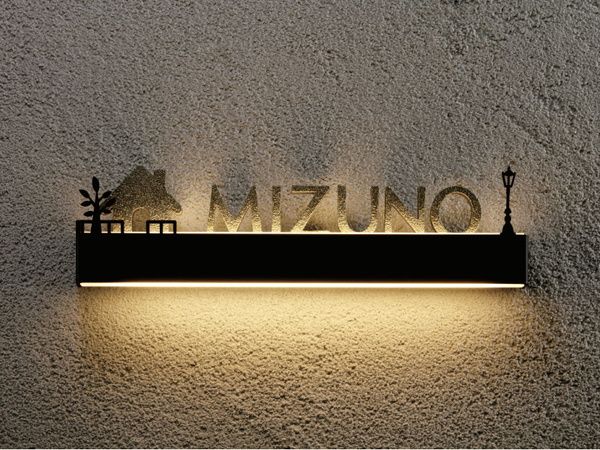 ストライト アルミ鋳物文字タイプ・施工イメージ