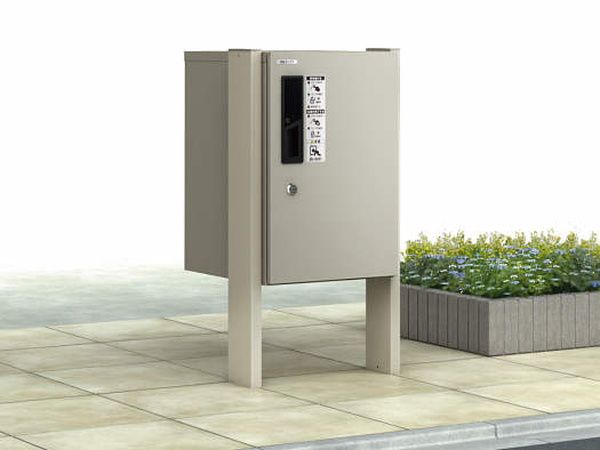 宅配ボックス1段柱納まり