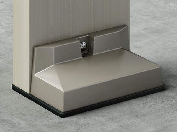 乾式柱納まり(カバー標準装備)