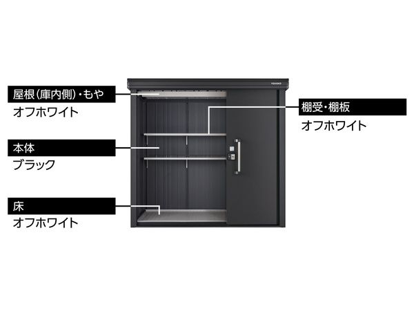 屋根、床、棚板はオフホワイト