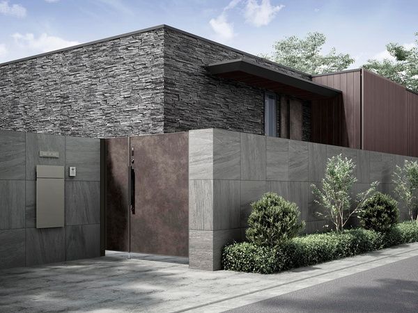 開き門扉AX FM1型・施工イメージ