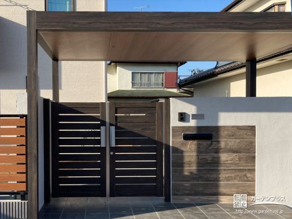 エバーアートウッド門扉II 横型・施工事例