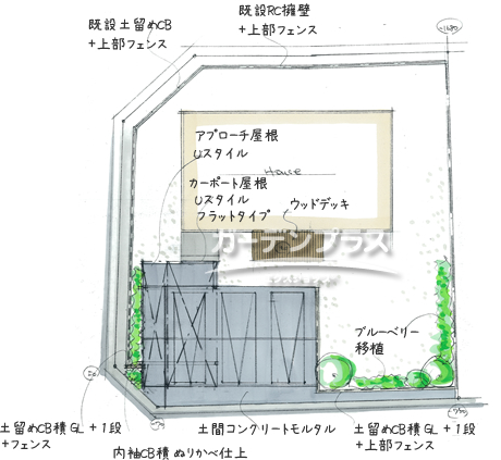 スケッチ「使いやすく開放的なファサードプラン」02