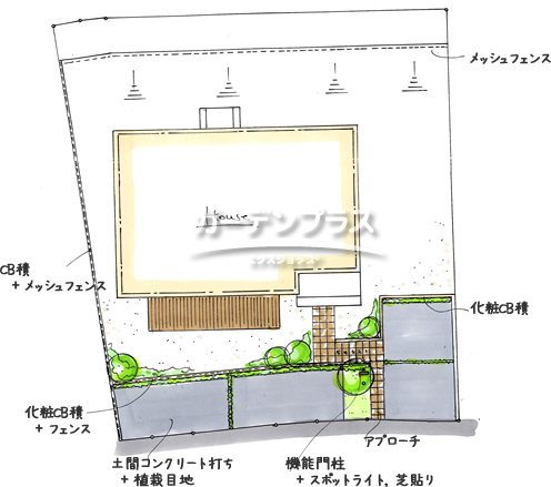 スケッチ「機能美のお庭へ」02