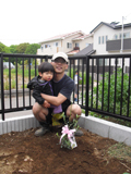 茨城県土浦市オリーブの植樹風景