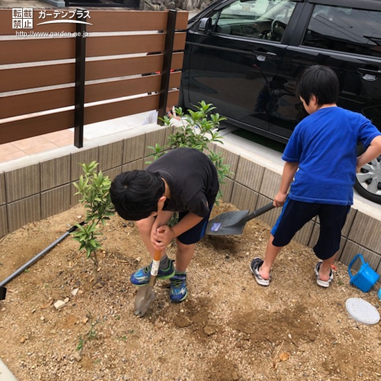 記念樹植樹の様子①