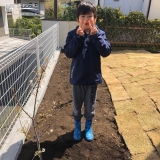 植樹後のジューンベリーとのお写真
