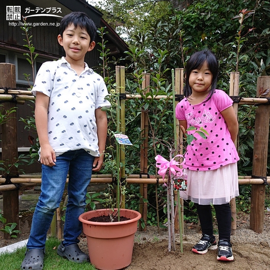 植樹後の記念写真