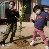 植樹後の記念写真