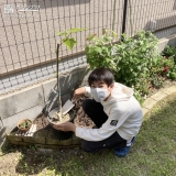 記念樹植樹の様子