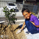 植樹中の様子