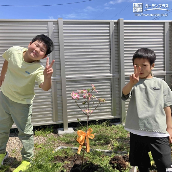 記念樹と記念撮影①