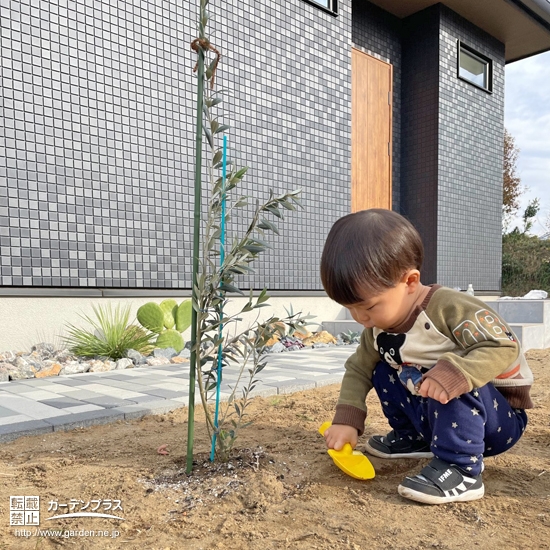 記念樹植樹の様子