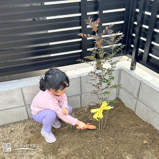 記念樹植樹の様子